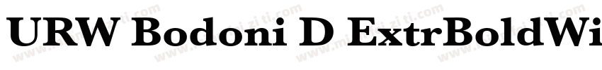 URW Bodoni D ExtrBoldWide字体转换
